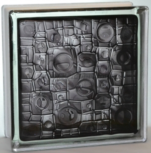 Стеклоблок окрашенный внутри Губка чёрный