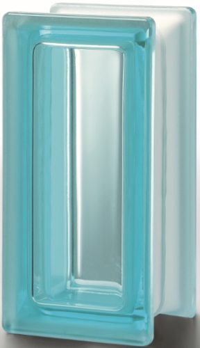 Стеклоблок половинка Аквамарин 19*9*8 см. Glass Block Aquamarina R09 T