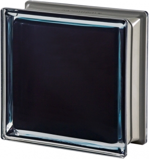 Стеклоблок миндини Черный 100% 19*19*8 см. Glass Block Black 100% Q 19/T met