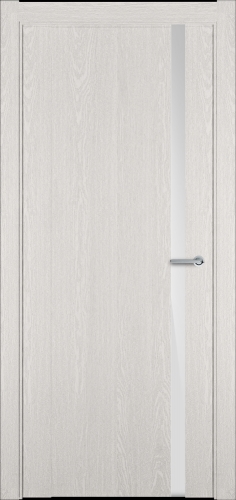 Межкомнатная дверь модель 321 стекло лакобель белое (дуб белый)