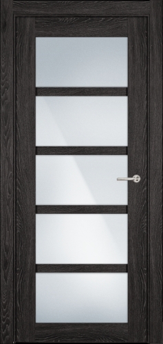Межкомнатная дверь модель 122 стекло сатинато белое (дуб патина)